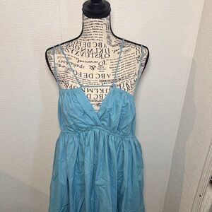 Abercrombie & Fitch Light Blue Smocked Top